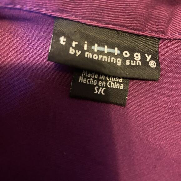 Trilllogy Morning Sun Embroidery Jacket Women S Purple Button Festival Outdoors - Picture 4 of 9